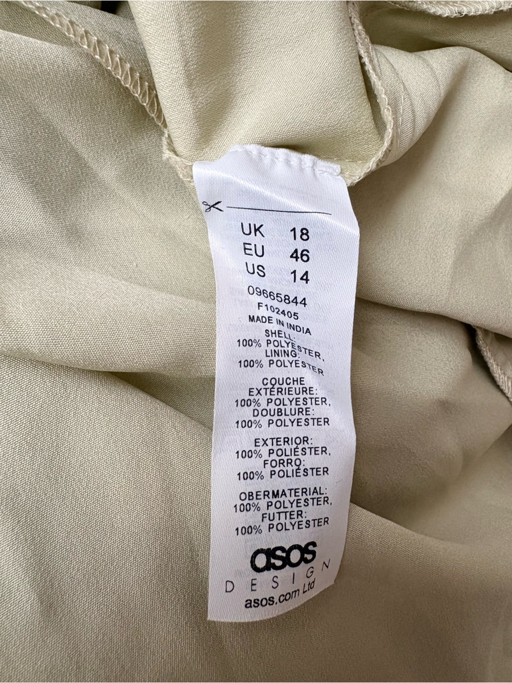 ASOS - Size 14 Sage Green Pleated Midi Dress - Picture 7 of 8
